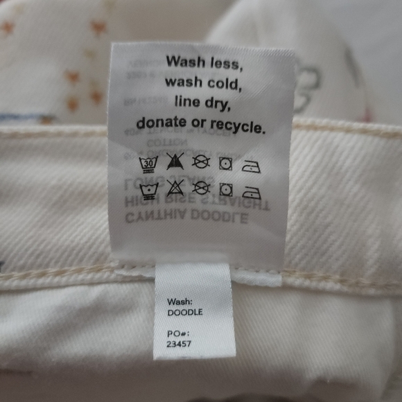 Reformation Cream Floral Straight Leg Jeans - Picture 7 of 12